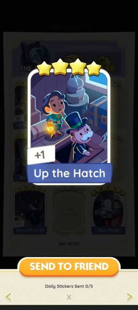 Monopoly GO 4 Star - [Set18-1 Up The Hatch]