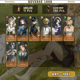 Global |17 x 6 Star|11 Unilog|190 Clear Drop|Rhiannon P5 + Coppelia P1 + Corvus P1 + Ulrich P1 + Tuesday P1 + Argus + Lucy + Kakania|Story 1 - 4|Novice Banner Available|Fast Delivery|ART1061