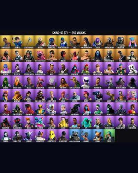 93 Skins Travis Scott ⭐️ Leviathan Axe ⭐️ Chun-Li ⭐️ Lara Croft ⭐️ Deadpool ⭐️ Astro Jack ⭐️ Meowscles ⭐️ Midas ⭐️ Harley Quinn ⭐️ Skye ⭐️ LeBron James ⭐️ Mecha Cuddle Master ⭐️ Xenomorph ⭐️ T-800 ⭐️ Domino ⭐️ Grimey ⭐️ Dynamo ⭐️ Psylocke m9046908853