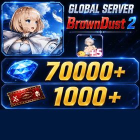 [GLOBAL]70000-80000 Diamonds+Beachside Angel Teresse| Single draw coupon:1000 |+Five random +5 characters|[Fast delivery]BrownDust 2 Account BDust 2