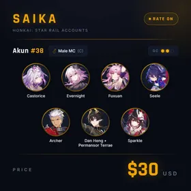 Male MC + Castorice + Evernight + Fuxuan + Seele + Archer + Dan Heng • Permansor Terrae + Sparkle + 2 Golden Companions