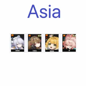 Asia|Female|lv8-12| Velina+Ye Shunguang+Ju Fufu+ Zhao+Random 4-star character| Fast Delivery