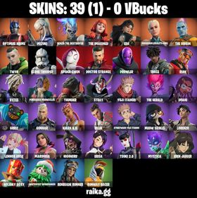 [PC/PSN/XBOX] 39 skins | Spider-Gwen | Doctor Strange | Prowler | The Origin | Clone Trooper | Mizuki | Renzo the Destroyer | Tsuki 2.0 | Meow Skulls | Eren Jaeger #373
