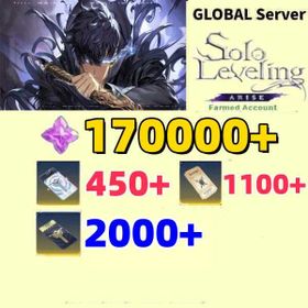 Global server|170000+ Essence Stones +18 SSR Hunter|+|40 SSR weapons |Custom Draw Ticket：1900+| + Rate Up Draw Ticket：430+ | +|1100+ Weapon Custom Draw Ticket||IOS/Android/PC|Fast and secure delivery|Solo Leveling: Arise