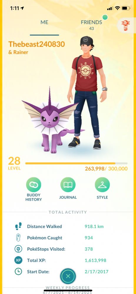 Lvl 28 Pokemon go account with alot of stuff