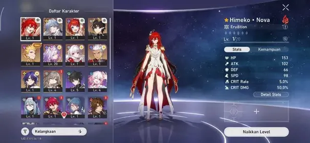 [Asia] | Starter TL 9 | Himeko Nova+Sunday+Tribie+Castorice+Archer+Ratio | 3 Golden Companion | Unset All | Fast Delivery