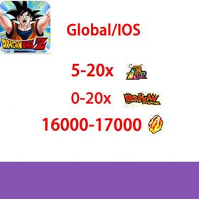Global[ios /only]| 16000-17000diamond]+LR：5-20| Dragon Ball Z Dokkan Battle |Fast delivery