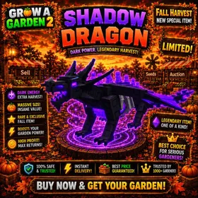 2x 🐉 Shadow Dragon 🟣| Grow a Garden 2 (GAG 2) | 🌈 Super✨ |⚡️Instan Delivery⚡️