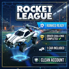 Epic Games | 🎮 Rocket League | Competitive Ready | NEW Driver Challenge Complete | 1 Car Included + Full Access🚀