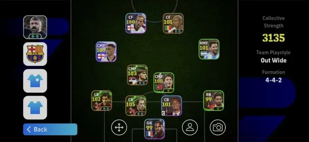 eF4|50 PLAYER|6 STRIPS|3135 STRENGTH|2 MANAGER|5 EPIC|2 SHOWTIME|18 HIGHLIGHT|24 TRENDING|90 COIN|2,295 K|FRANCO BARESI 99|DRAGAN STOJKOVIC 98|SERGINHO 96|