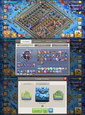 TH 15 ALMOST MAX HEROES HIGH LEVEL 🔥 SKIN ELVEN ARCHER ON✅ SKIN CHAMPION QUEEN ON✅ GOLDPASS ON✅ EQUIPMENT GOOD WANT TO MAX 5 🔥 NIGHT VILLAGE BASE IS VERY GOOD🔥