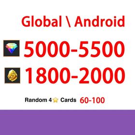 Global|Android/Only|5000-5500RD|1800-2000GF|100% Safe Account|