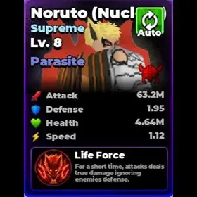 NARUTO (NUCLEAR) PARASITE VIKING LVL 8 - Roll Anime to Fight!