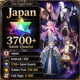 Japan | 3700+ Saint Quartz, Golden Fruit 230-300, Call Sign 0-200, Optional five stars not used | 1 Hour Delivery