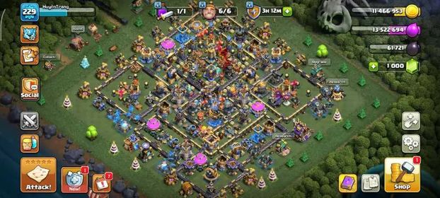 Th18 account💥1 hero  Max💥strong base💥Max 7 epic💥Hero 105 105 83 82 55 13💥good Defence💥nc 500💥buyer mail
