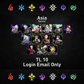 [ Asia ] TL 10 | UID 81 | Castorice E2 + Lightcone Make Farewells More Beautiful + Evernight + Hyacine + Sunday + Feixiao + Sparkle Welt E1 + Dr Ratio + Archer + Dan Heng PT + Gilgamesh + Golden Companion Spirit X3 | Castorice Signature | Male Starter | Login Email Only | Coordinated Delivery