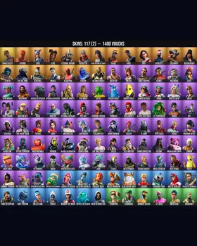 117 Skins Travis Scott ⭐️ Deadpool ⭐️ Meowscles ⭐️ Peely ⭐️ Midas ⭐️ Beef Boss ⭐️ Blaze ⭐️ Poised Playmaker ⭐️ Skye ⭐️ Rippley vs Sludge ⭐️ Catalyst ⭐️ Cat Holloway ⭐️ Slayer Juice WRLD ⭐️ Demi ⭐️ 8-Ball vs Scratch ⭐️ Luxe ⭐️ Trog ⭐️ Ones m9177685024