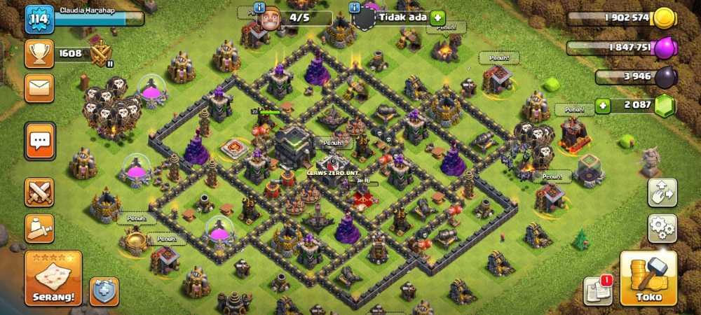 ACC 💎 Townhall 9💎 Lvl 114💎 King 23 Queen 27 💎 Gems 2087💎Android & iOS 💎 Safe Account 💯 #03