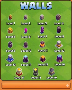Wall Upgrade ( Th1 to 18 ) Any Town Hall