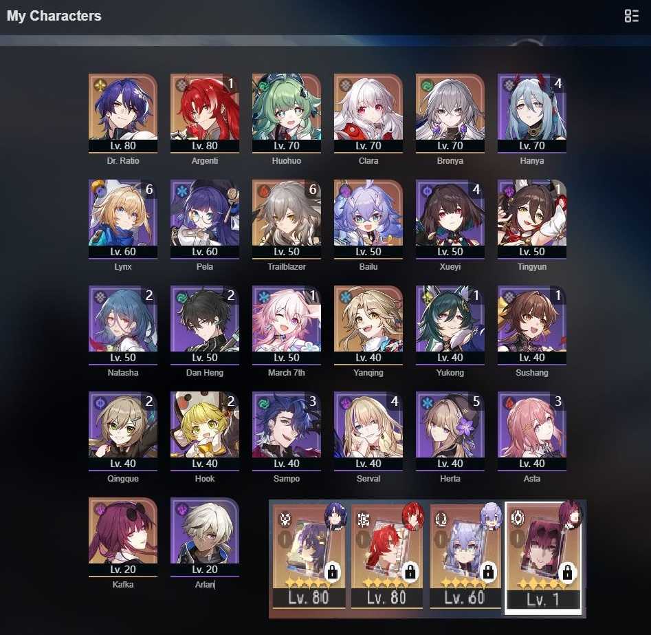 Instant Delivery - Asia TL 62 13x 5⭐ Kafka+LC, Argenti E1S1, Ratio+LC