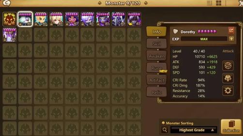 SWS263 – EU Endgame Account | 9 LD5, G1 Arena, Beelzebub, Qitian Dasheng, 150+ Nat 5