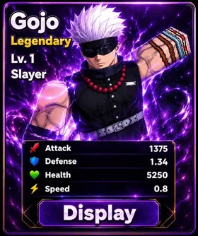 Roll Anime to Fight! | 10x Gojo Legendary Slayer | For Evolution to Shinjuki | Need wave 75 to trade | Gojo lvl 1 | Roll Anime to Fight Item | Cheapest | Instant Delivery | Canlower if u buy bulk