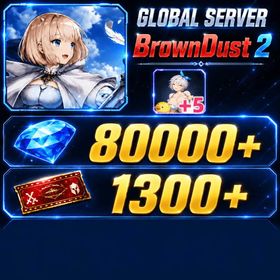 [GLOBAL]80000+ Diamonds+Beachside Angel Teresse（+5）| Single draw coupon:1000 |+Five random +5 characters|[Fast delivery]BrownDust 2 Account BDust 2