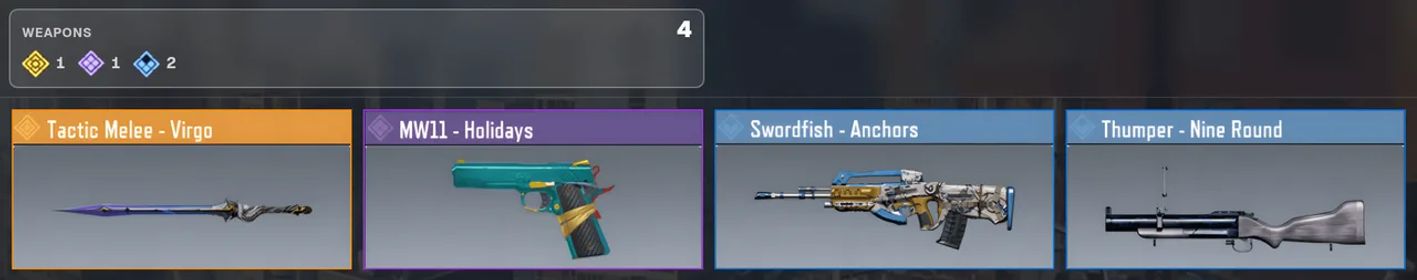 💎 Tactic Melee - Virgo ✨ MW11 - Holidays | ⚡ 1 Legendary · 1 Epic · 2 Rare