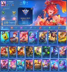 HERO 109 SKIN 198 | EMBLEM ALL MAX| COLECTOR NATALIA| CYPLOPS SPOBENGEBOB| EPIC YSS | EPIC KHUFRA| INSTAN DELIVERY