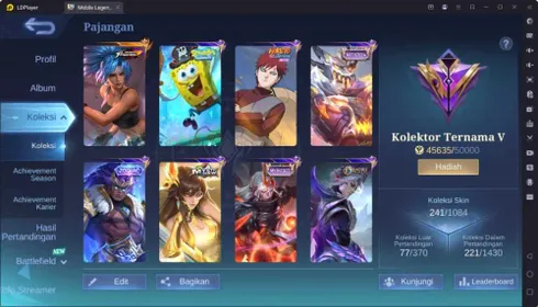 #376R | Leona Karina, Zodiac Leo Badang, Meowkin Hunter Lesley | 241 Skins | Instant Login