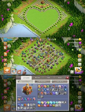 ⚡RARE HEART SHAPE TOWN HALL 16⚡ALL MOVEABLE TREE⚡HERO 45-65-30-22-6-2⚡60% DISCOUNT SHOP⚡