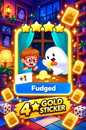 Monopoly GO Golden Blitz | Fudged | 4Star Gold Sticker