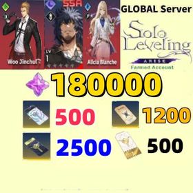Global server|170000-180000 Essence Stones+[Custom Draw Ticket：1900-2500+ Rate Up Draw Ticket：450-500]+Random 18-20 SSR characters or weapons Woo Jinchul Sung Il-Hwan Alicia+2nd Anniversary Special Draw Ticket：500|1200+ Weapon Custom Draw Ticket|Include: 20 SSR Hunter+50 SSR weapons|+Initial Account Only completed the beginner tutorial| Fast and secure delivery|IOS/Android/PC| Solo Leveling: Arise