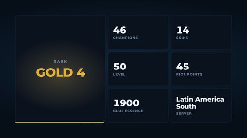 🥑 LAS 🥑 14 SKINS 🥑 GOLD 4 🥑 46 CHAMPIONS 🥑 50 LEVEL 🥑 INSTANT DELIVERY 🥑 FULL ACCESS 🥑 I41i8 🥑