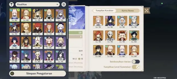 Genshin Impact AR58 Asia Account | 18 5★ Characters | Arlecchino Neuvillette Zhongli Mavuika | 6 5★ Weapons
