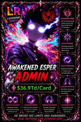 6Pcs Admin Awakened Esper | Anime Card Farm | Free Conveyor Boost if Needed