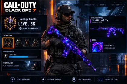 Prestige Master ⭐ Singularity 🌌 Rank Ready 💎 Guns maxed 🎯 Full access 📌 All platforms linkable 📝