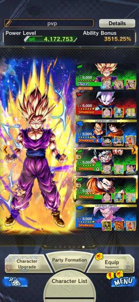 [TADBL034] Ios + Android / UL Gohan ( Youth ) Super Saiyan 2 Full Star ( 14 Star ) + 28 LF : New LF Vegeta and Goku 7 Star + LF Gohan Beast 8 Star