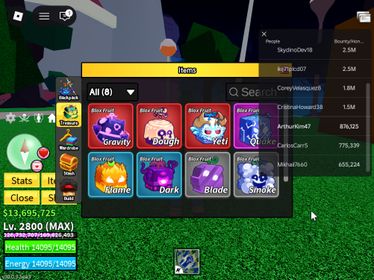 ID 587:LV2800+GOD+ Dough Yeti Gravity Inven |Auto Delivery|Blox Fruits