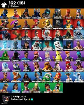 敖62 SKINS敖PSN XBOX NINTENDO PC敖200-vBUCKS敖RAPTOR📌TRICERA OPS✅RED KNIGHT📌VENOM✅FABLE📌BREAKAWAY✅RED-NOSED RAIDER📌GINGERBREAD RAIDER✅BUNNYMOON