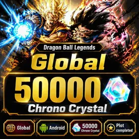 Global | Android | 50000 Chrono Crystal, Random 0-15LF | 1 Hour Delivery