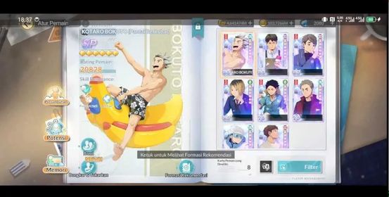 SEA Lv60| 8SP | 2k DM |(KotaroR1,WakatoshiR1,OsamuR1,Kenma KozumeR1)+Memo|9UR (Toru Oikawa,Korai,sachiro)425 Memo|25SSR|TA1481