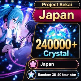 Japan | 240000+ Crystal, Random 30-40 four-star | Quick Transfer