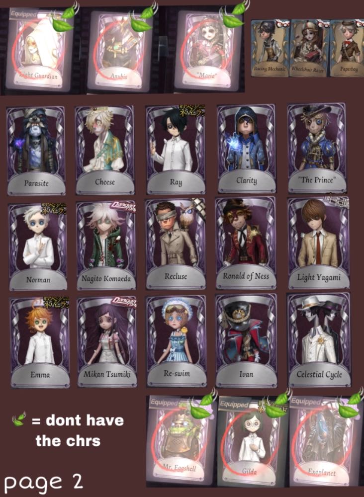 Identity V account for Sale
