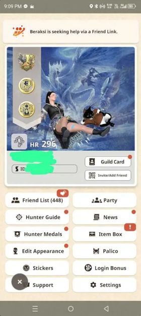 MHN7 – HR 296 High-End Account | 47 Grade 10 Weapons, 251 Weapon Refinements & 25 Grade 9 Weapons