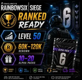 🧑‍💻 STEAM 🎖️ Ranked Ready Level 50 💵 60K -120K Renowns 🗂️ 10-20 Alpha Packs 🏎️ Instant Delivery