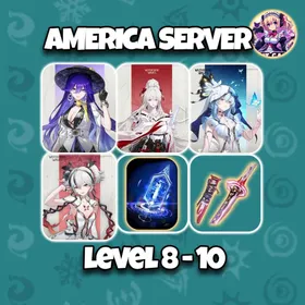 [America] Lucilla + Sign Weapon + Hiyuki + Sign Weapon + Shorekeeper Camellya | Level 8-10 | Microsoft Email | Starter Account