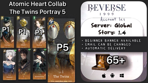 Global | Lvl 1 | 6 ☆: P5 The Twins+P1 Corvus+P1 Jessica+P1 Ulrich+Semmelweis+Joe+Ethernity☆+65 Unilog  | ST1-4 | Novice Banner available | #rvv12