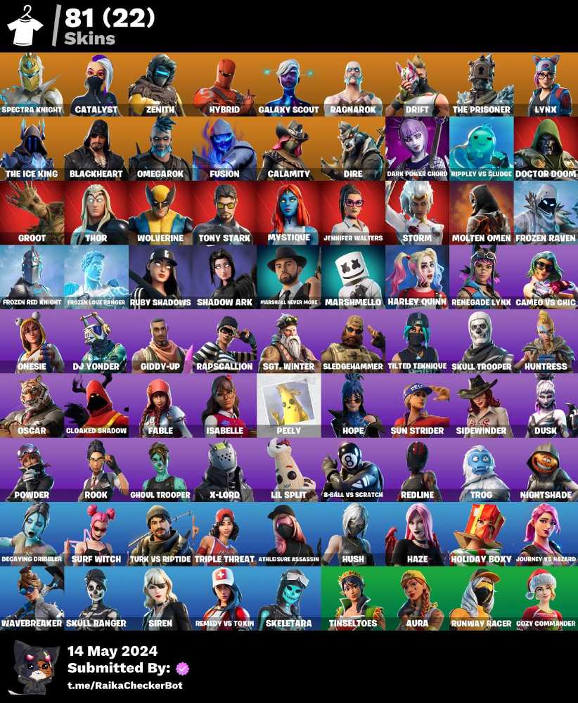 [PC/PSN/XBOX] 81 skins-Spectra Knight - REAPER AXE - CANDY AXE- Zenith ...