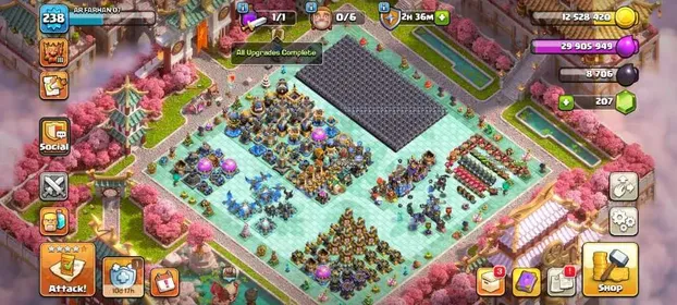 TH18 MAX [ LEGEND LEAGUE] | 100% FULL MAX NOTHING LEFT | 34 SKIN 4 SCENARY | ALL HEROS DEFENCE TROOPS AND GURDIANS FULL MAX | HEROS-110-110-95-85-55-25 | NC 1000 | 13 EQUIPMENT NEAR MAX